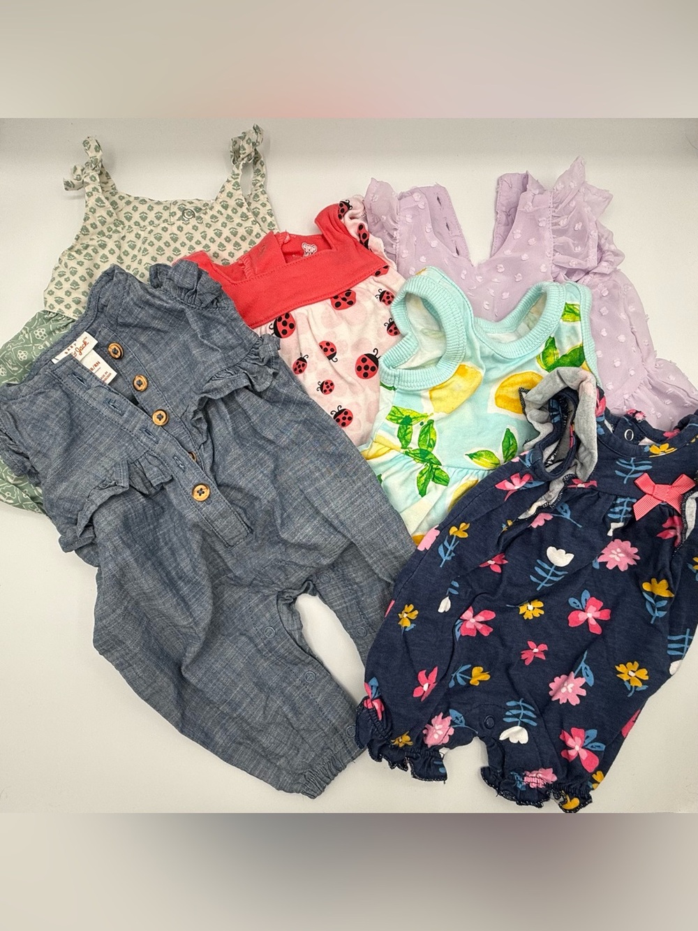Newborn Girl Spring & Summer Outfit Bundle (6 outfits)